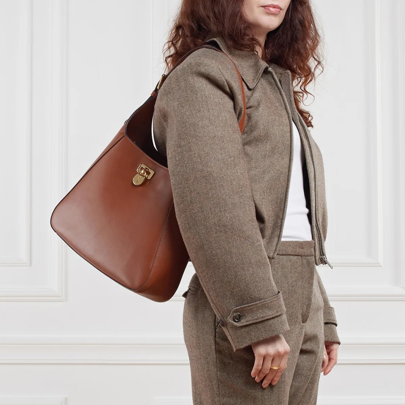 Lauren Ralph Lauren Hobo Bag Tanner Lg Sh-Shoulder Bag-Large Lauren Tan(Image 2)