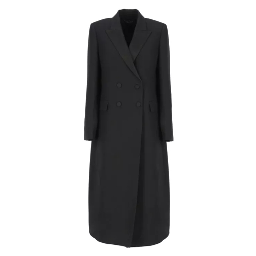 Fabiana Filippi Wool And Silk Overcoat Black 