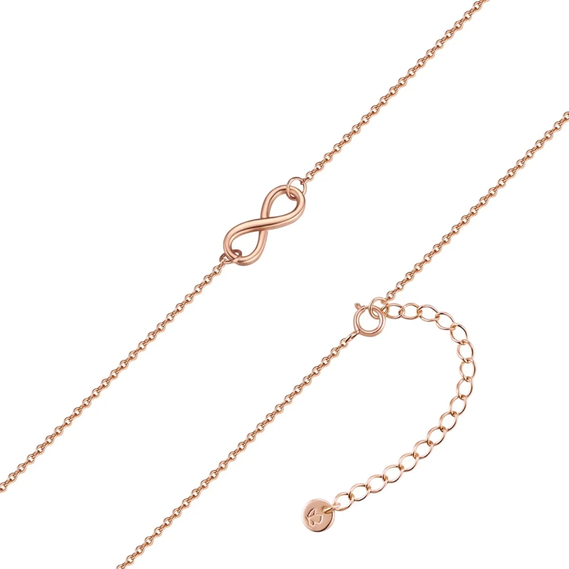 Glanzstücke München Mittellange Halskette Sterling Silber Halskette Infinity rosegold(Image 3)