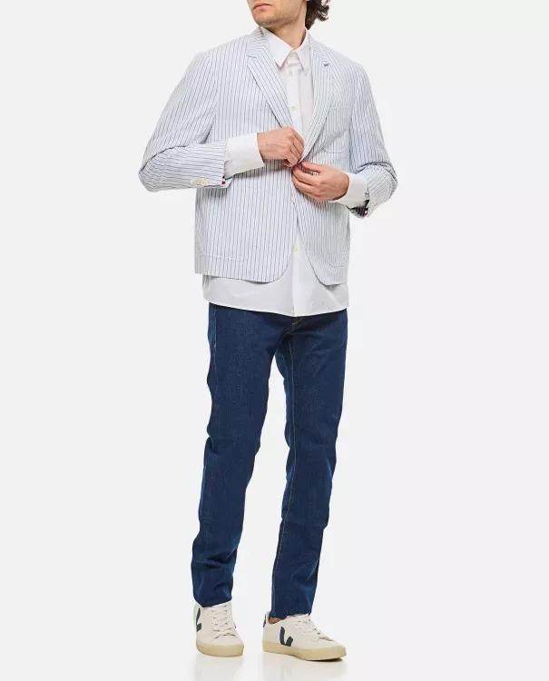 Thom Browne - Cotton Seersucker Jacket - Größe 1 - blau