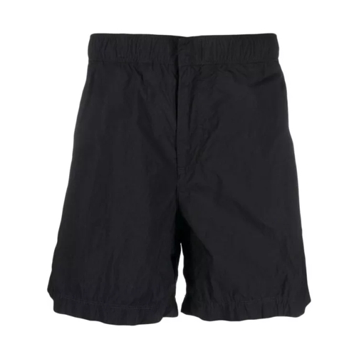 Ten C Black Swim Trunks With Concealed Fastening In Nylo Black 