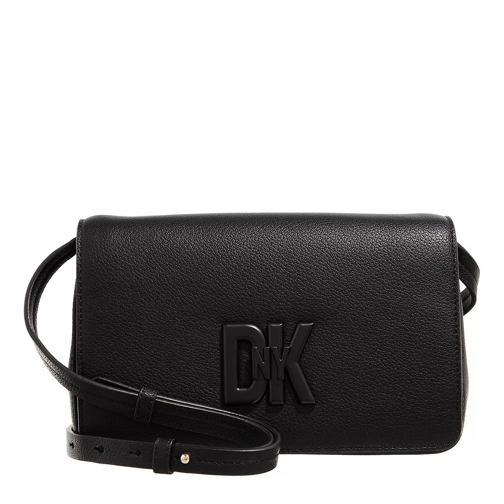 DKNY Medium Flap Crossbody Black/Black Borsetta a tracolla