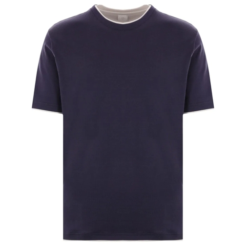 Eleventy Blue Cotton T-Shirt Blue T-shirts