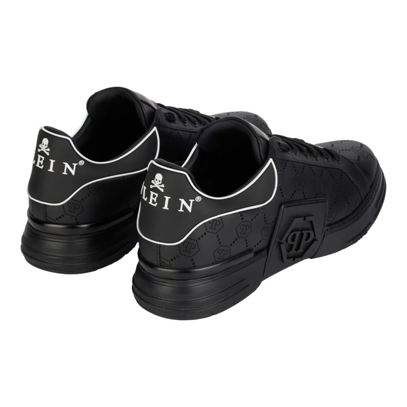 Philipp Plein Low-Top-Sneaker Lo-Top Turnschuhe Monogram schwarz(Image 3)