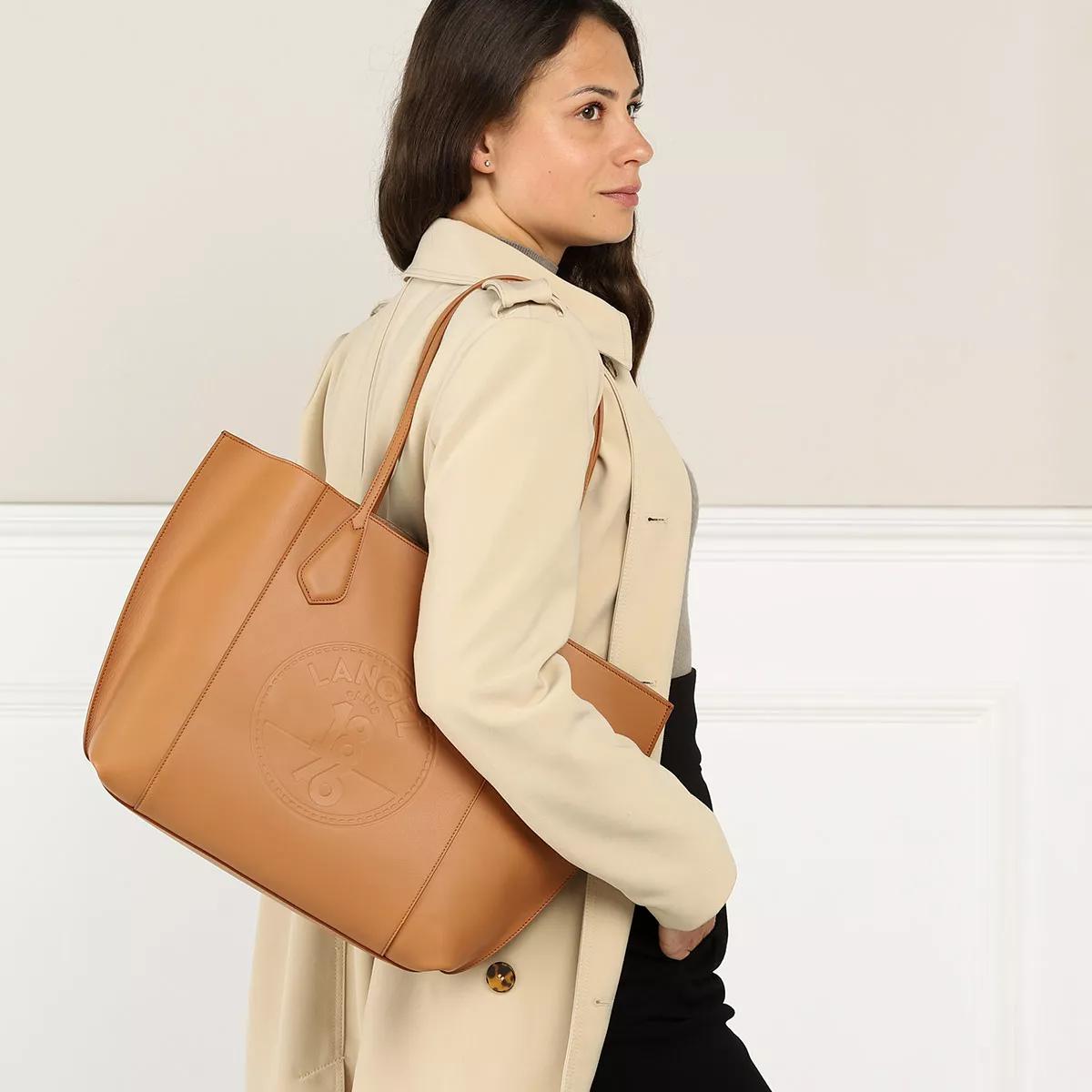 LANCEL: tote bag in printed canvas - Camel  Lancel tote bags A11656 CAMEL  online at