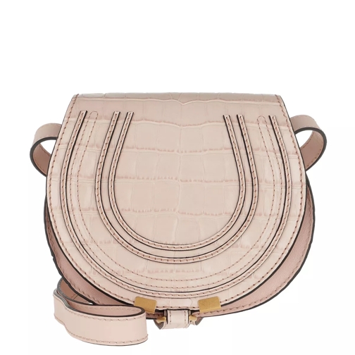 Chloé Marcie Shoulder Bag Leather Cement Pink Saddle Bag