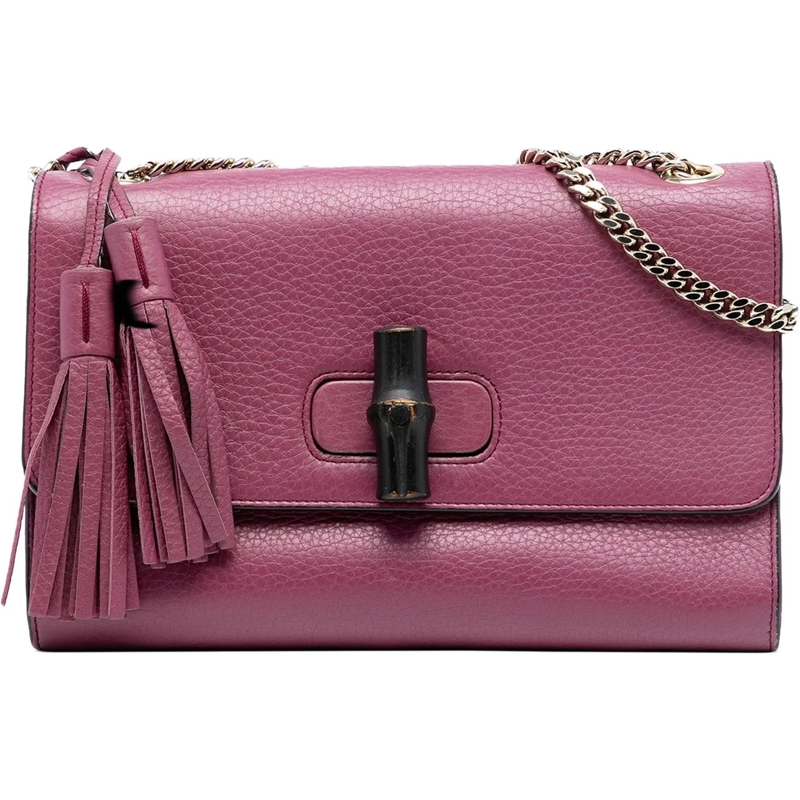 Gucci Schultertasche Medium Leather Miss Bamboo Crossbody rose