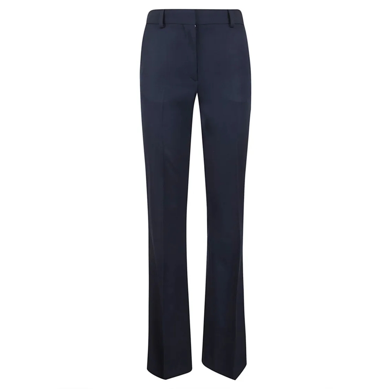 Stella McCartney  Tailored Straight-Leg Trousers In Deep Ink Blue Wo Blue