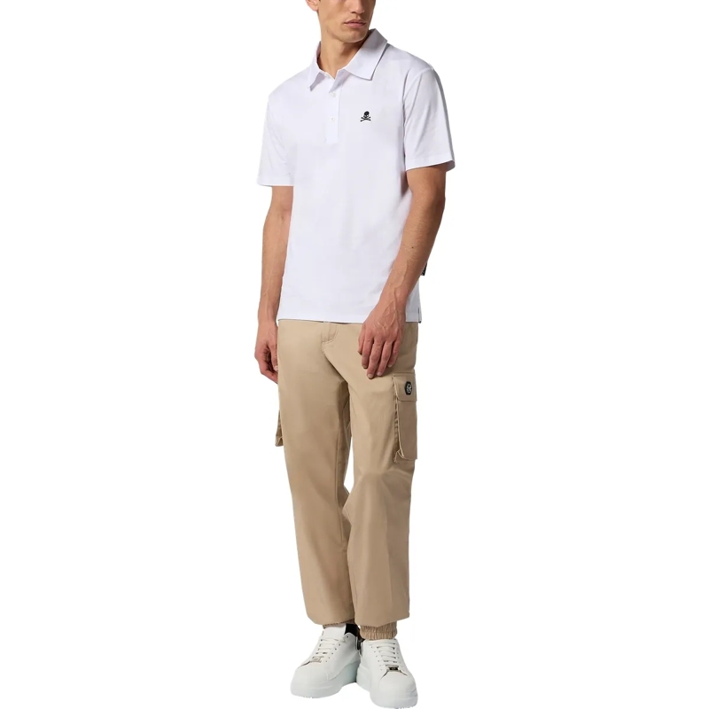 Philipp Plein Top Poloshirt Ss Skull weiss(Image 4)