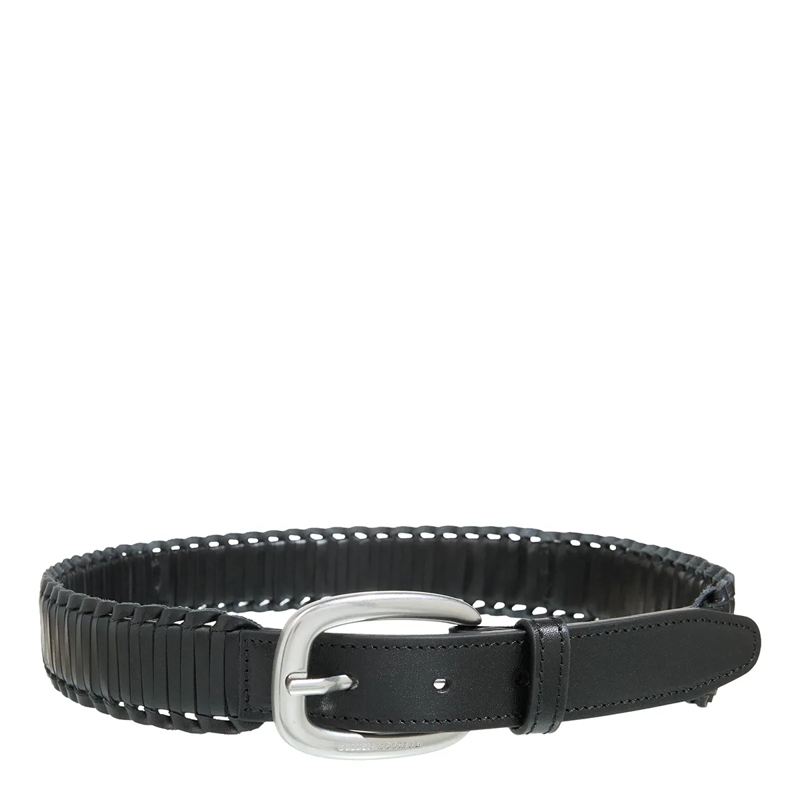 Golden Goose Ledergürtel Houston Woven Leather Belt Black(Image 3)