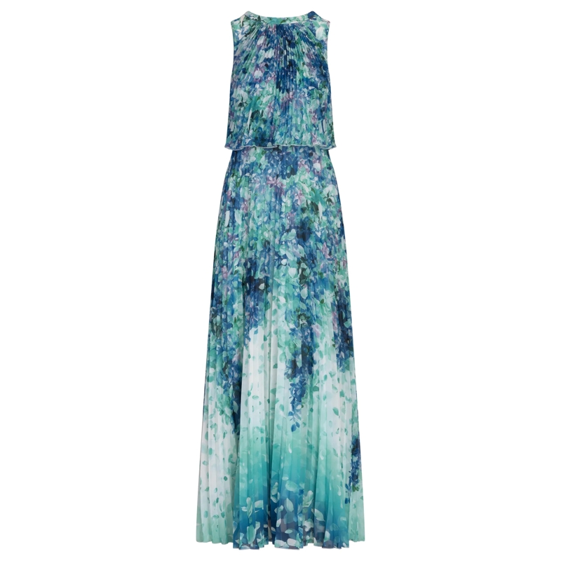 Apart Abendkleid bedrucktes Abendkleid bunt