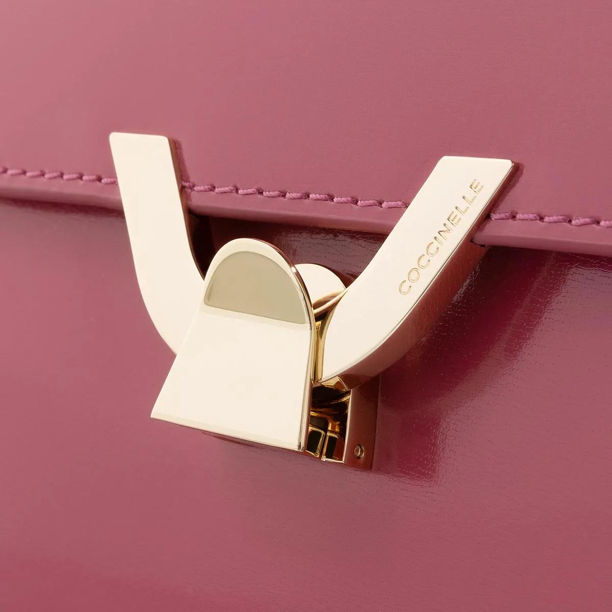 Coccinelle Crossbody bags dew Shiny Calf in poeder roze