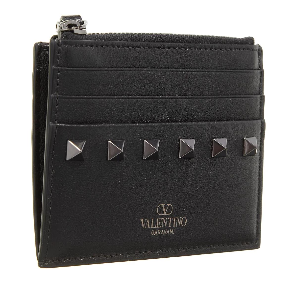 Valentino Garavani Rockstud Coin Card Holder Nero | Card Case