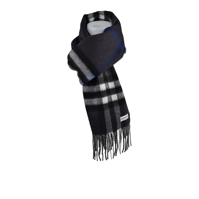 Burberry Leichter Schal Reversible Cashmere Scarf With Iconic Plaid Design Black