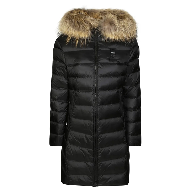 Blauer  Kristin Long Hooded Jacket Black