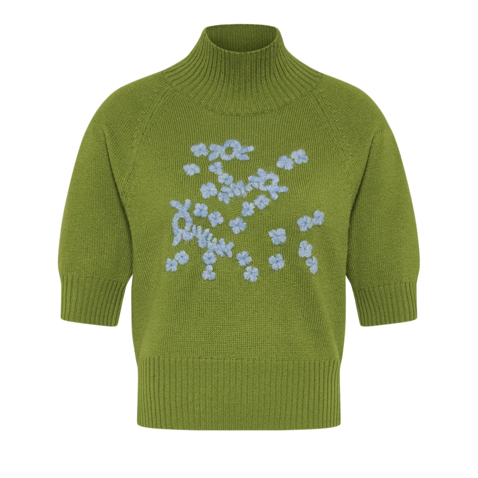 SEM PER LEI - PULLI HA STICKEREI - Größe 42 - grün