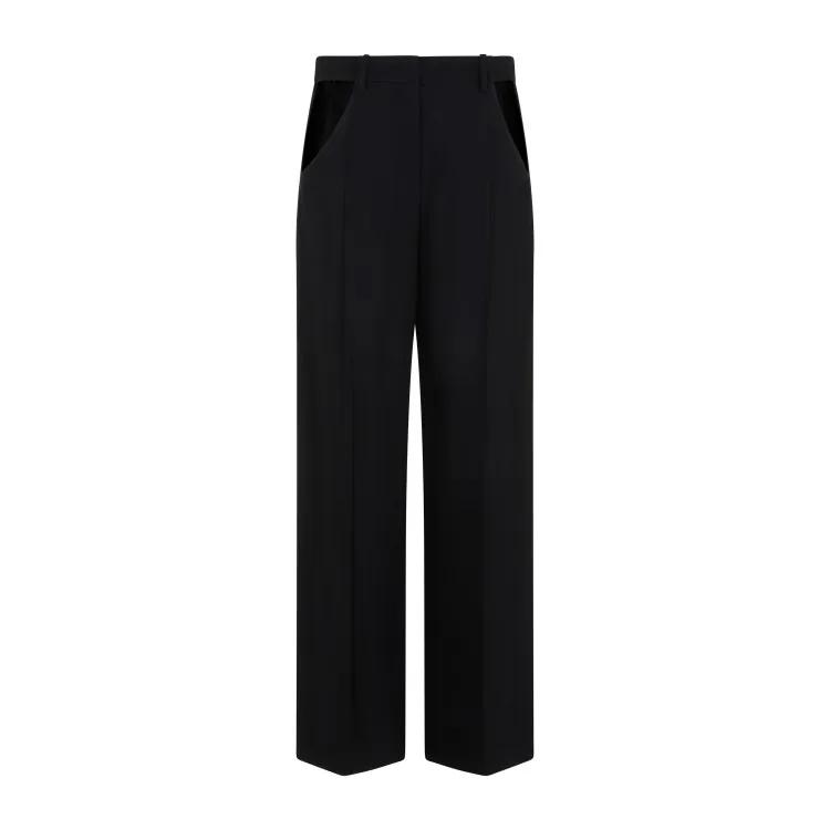 Mugler - Black Viscose Pants - Größe 34 - schwarz