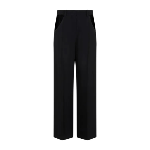 Mugler Black Viscose Pants Black 