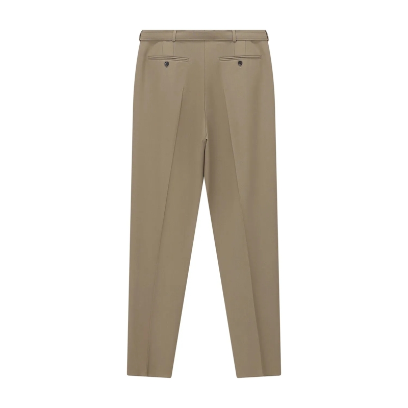 Saint Laurent  Slim-Fit Hose aus Wolle & Mohair beige(Image 3)