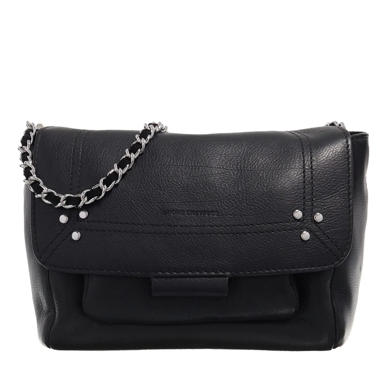 Jerome Dreyfuss Crossbody Bag Lulu S Calfskin Noir Silver