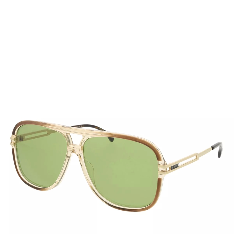 Gucci Sonnenbrille GG1105S-003 63 Man Acetate Brown-Gold-Green