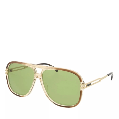 Gucci GG1105S-003 63 Man Acetate Brown-Gold-Green Sonnenbrille