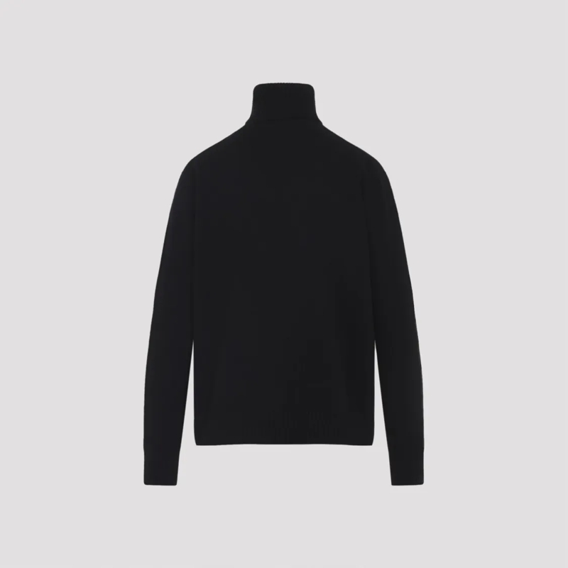 Givenchy Trui met col Ribbed Black Turtleneck Sweater Black
