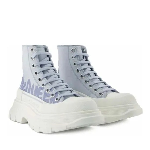 Alexander McQueen Tread Slick Sneakers - Leather Blue Stövlar