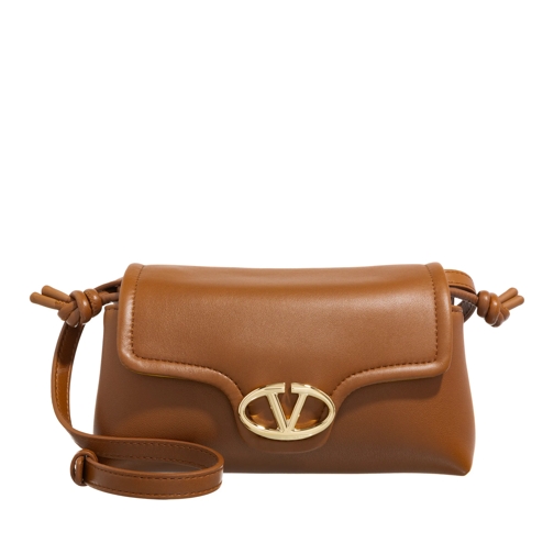 Valentino Garavani Mini Drawstring VLogo Soft Nappa Tobacco Cross body-väskor