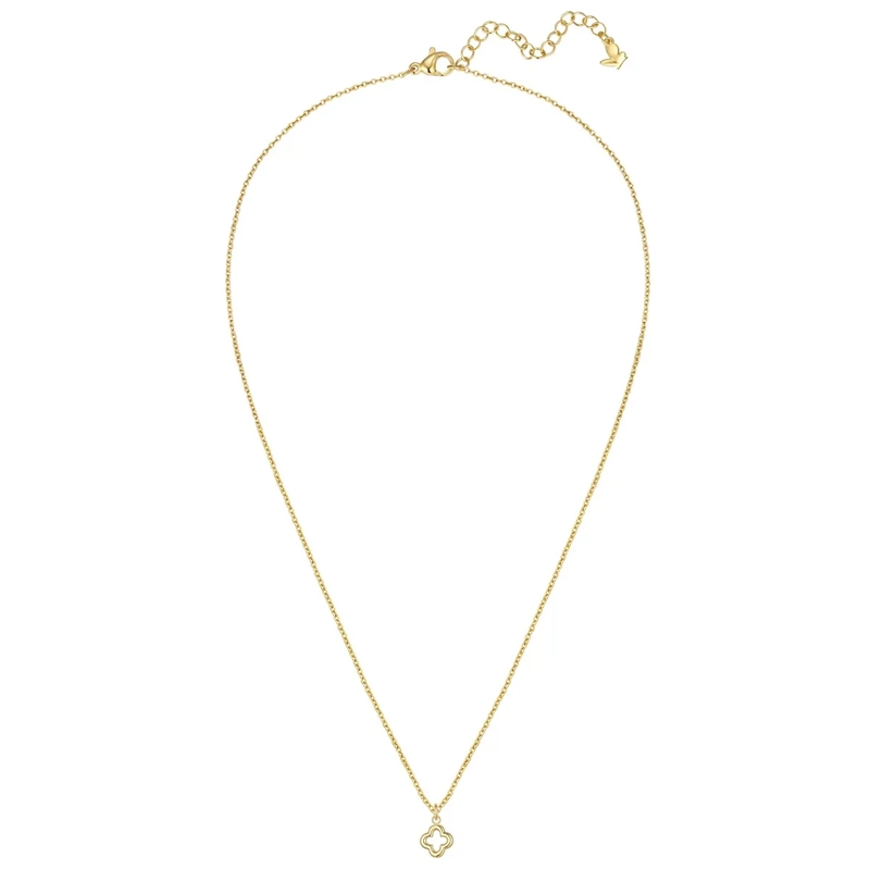 Glanzstücke München Mittellange Halskette Edelstahl Halskette Kleeblatt gold(Image 3)