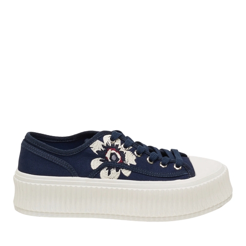 Dorothee Schumacher FLORAL SPORTINESS embroidered dark navy with embroidery låg sneaker