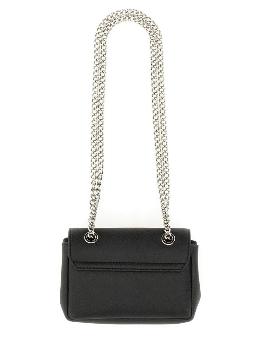 Vivienne Westwood Hobo bags Compact Black Handbag With Chain Strap in zwart