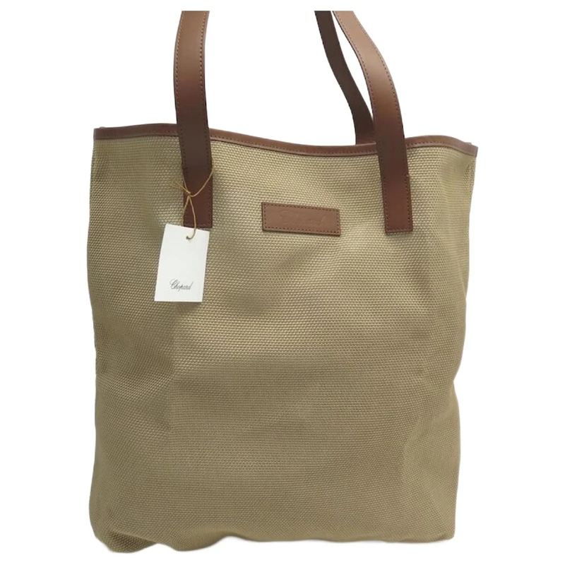 Chopard Tote NEUE CHOPARD BEIGE CANVAS & BRAUNES LEDER TASCHE beige