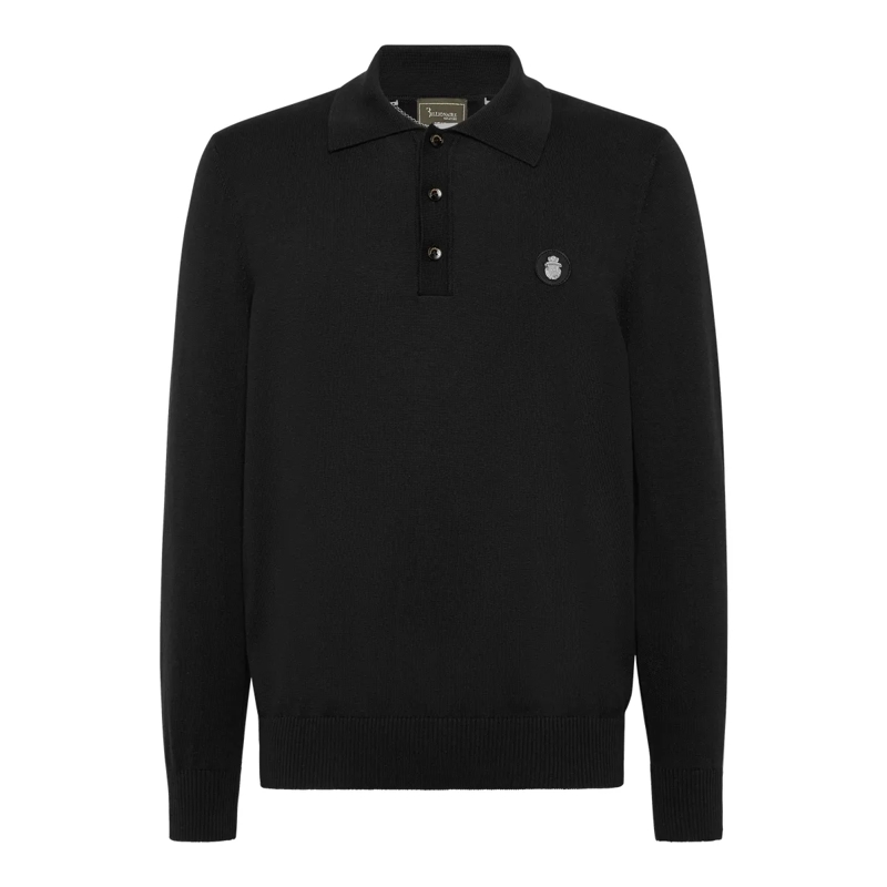 BILLIONAIRE Top Poloshirt Ls schwarz