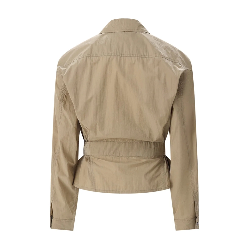 Saint Laurent Übergangsjacke Leichte Jacke mit Gürtel braun(Image 3)