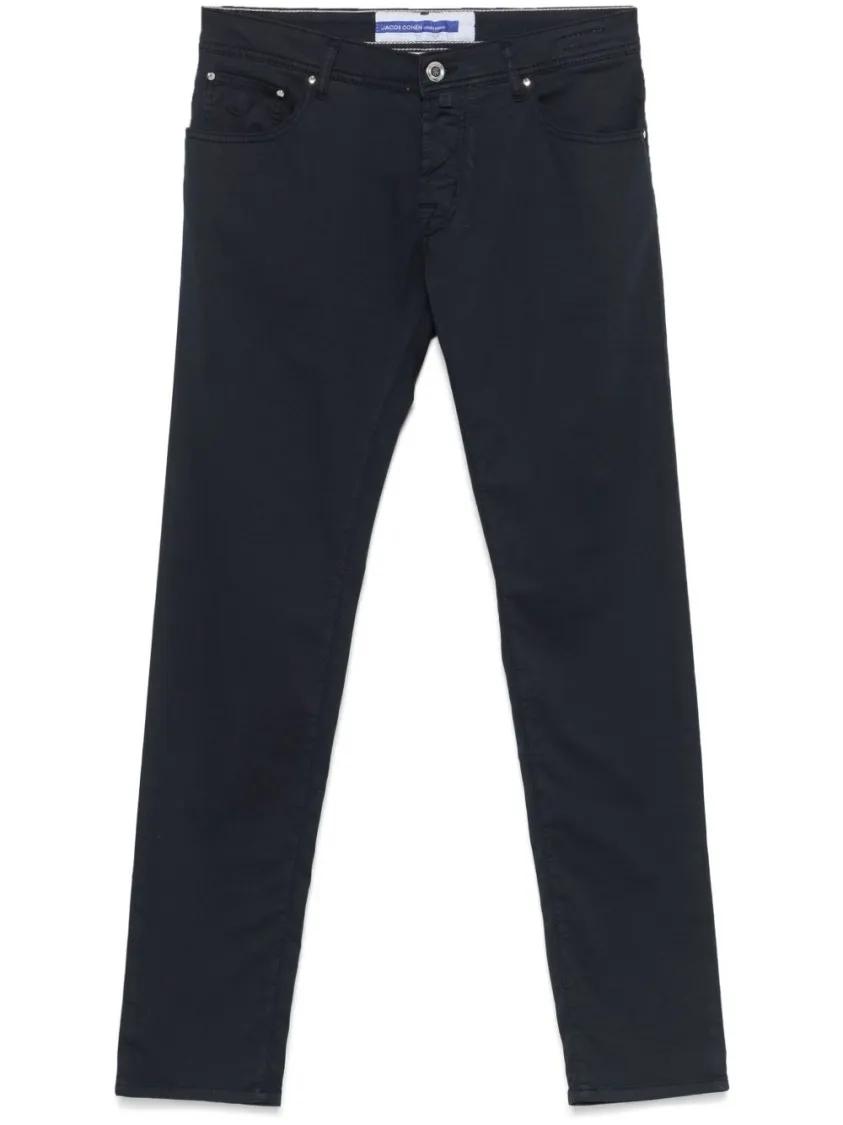 Thumbnail - Jacob Cohen - Navy Blue Denim Jeans With Classic Five-Pocket Des - Größe 32 - schwarz