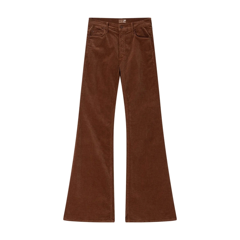 Mother Jeans Cordhose The Doozy aus Baumwoll-Mix braun
