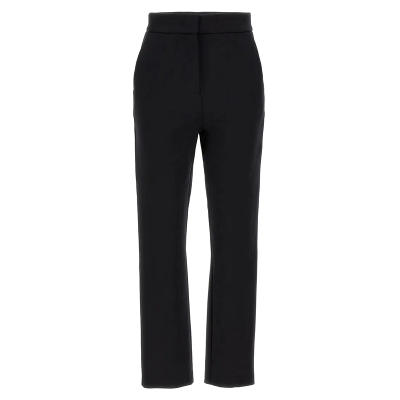 Max Mara  Versatile Straight-Leg Pants With Mid-Rise Waist Black