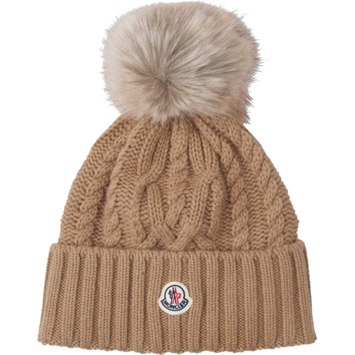 Moncler  Wool Logo Beanie mehrfarbig