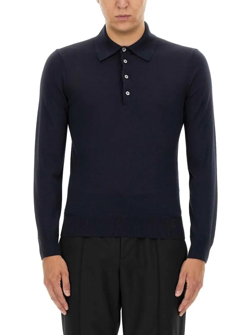 Thumbnail - Tom Ford - Merino Wool Sweater - Größe 48 - blau