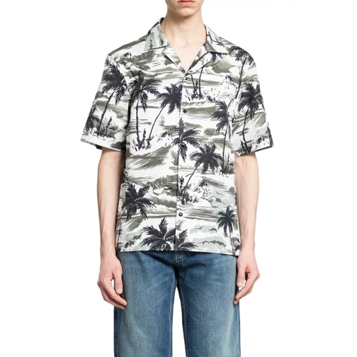 Moncler Tropical Palm Print Short Sleeve Shirt Multicolor 
