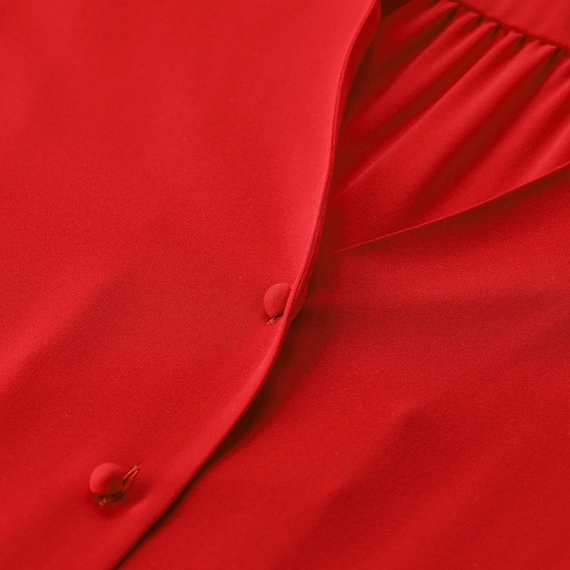 Valentino Garavani Bluse Bluse aus Seide rot(Image 3)