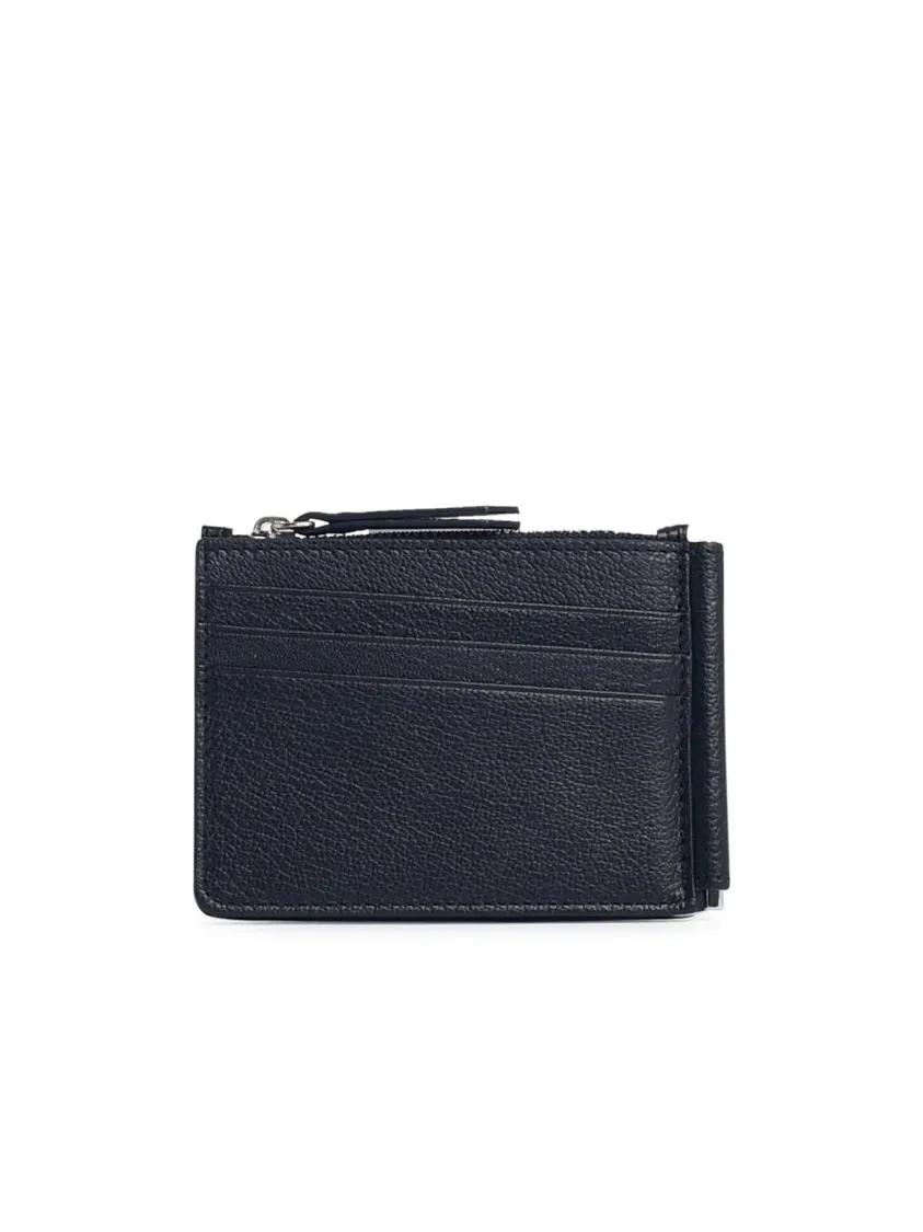 Maison Margiela Portemonnaies - Embossed Leather Wallet - Gr. unisize - in Schwarz - für Damen