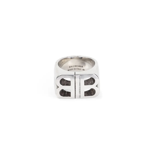 Balenciaga Ring Pitbull Signet Ring Silver