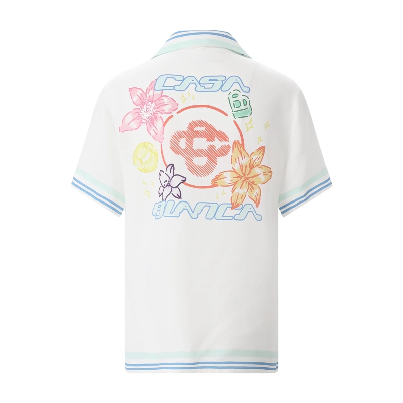 Casablanca Bluse Kurzarmbluse aus Seide weiß(Image 3)