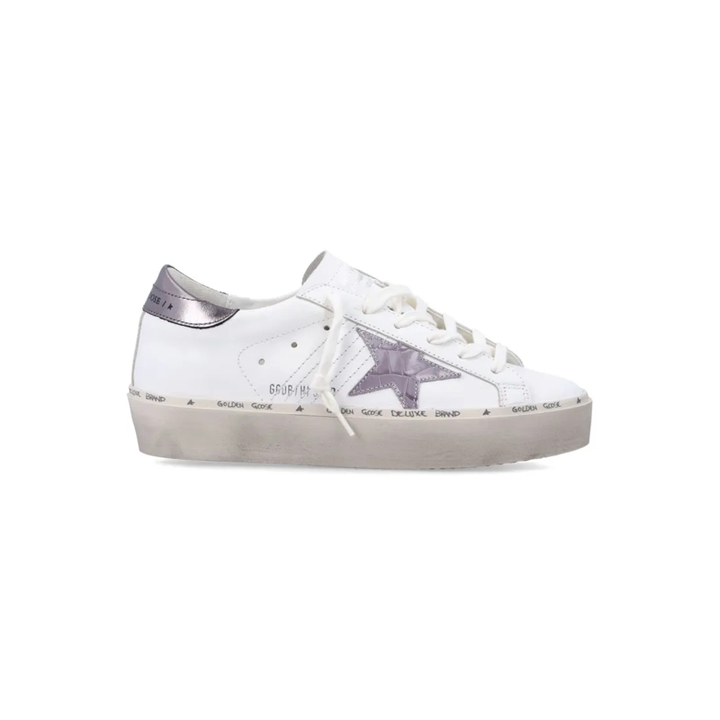 Golden Goose Lage-top sneaker Hi Star Sneakers With Metallic Croco-Effect White