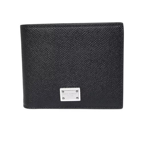 Dolce&Gabbana Dauphine Wallet In Black Leather Black Portefeuille à deux volets