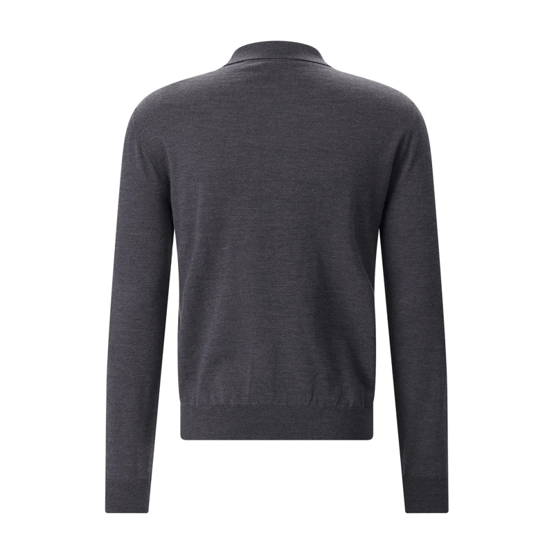 Valentino Garavani Poloshirt Poloshirt aus Wolle grau(Image 3)
