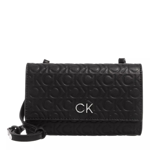 Calvin Klein Relock Mini Bag Embossed Mono Black Crossbody Bag