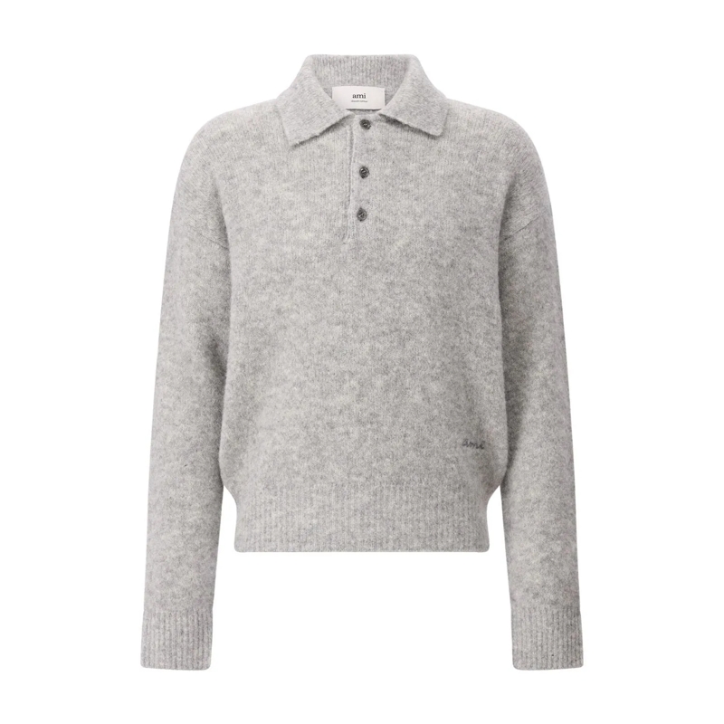 AMI Paris Trui Pullover aus Alpaka-Mix Grau